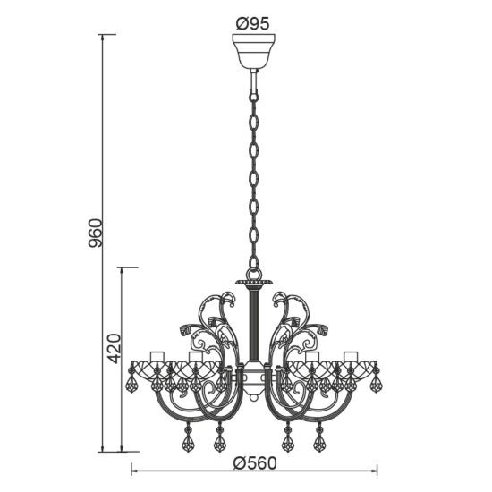 Полилей FABERGE DLA12155P - Aca Light - Image 2