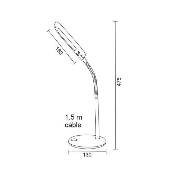 Настолна LED лампа "Baz" 15205LEDPK - Aca Light - Image 2