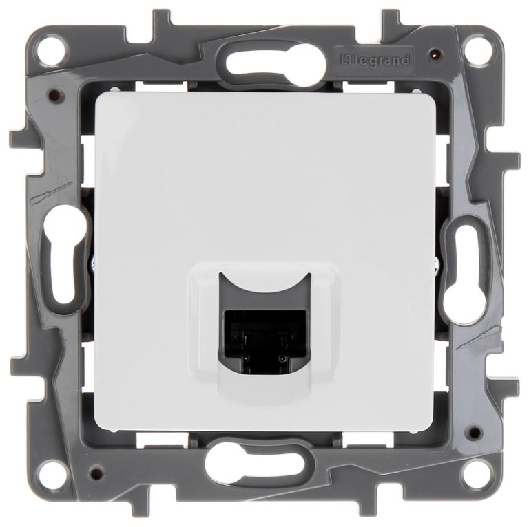 Механизъм розетка RJ45 cat.6 UTP с крачета "NILOE" 764573