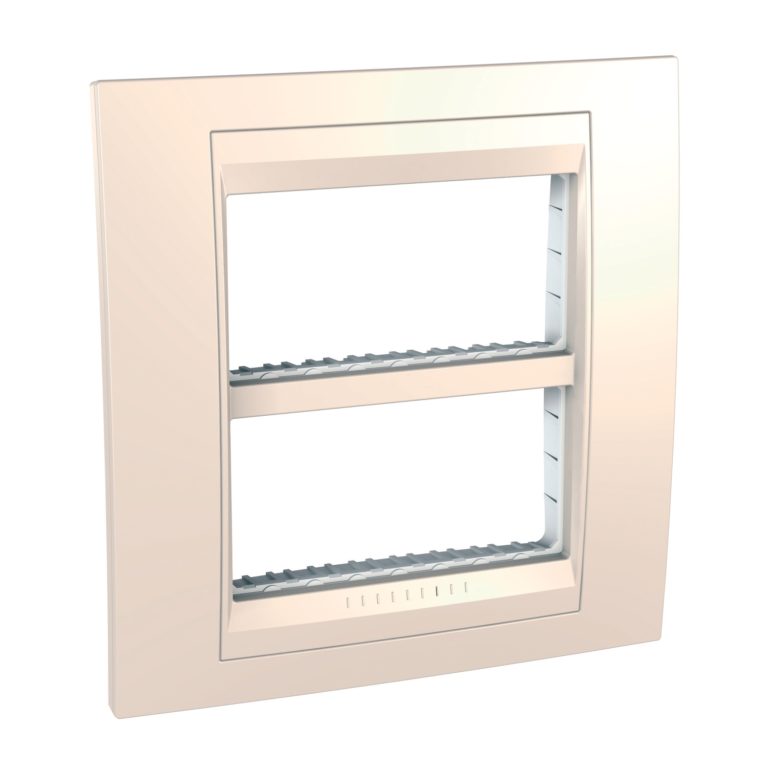 Рамка 2x4 единични модула "UPlus" MGU48.424.25 - Слонова кост/Слонова кост