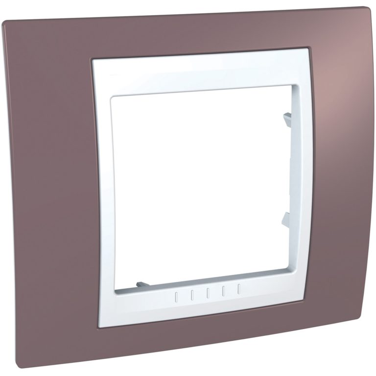 Рамка "UPlus" MGU6.002.876 - Бледоморав/Бял