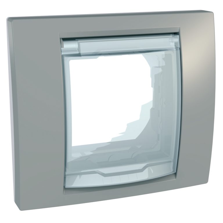 Капак + монтажна рамка без крачета IP44 "UPlus" MGU61.002.865 - светло сив