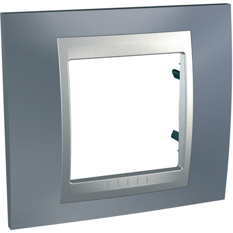 Рамка 1-ца "UTop" MGU66.002.097 - Сив Металик/Алуминий
