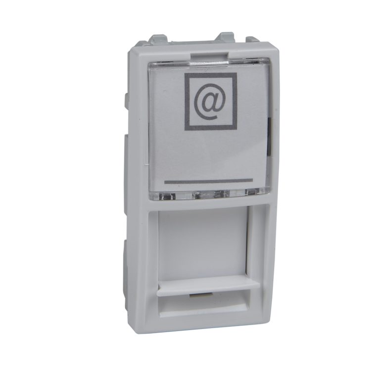Капак за розетка RJ45 "UPlus" MGU9.461.18, 1мод. - бял
