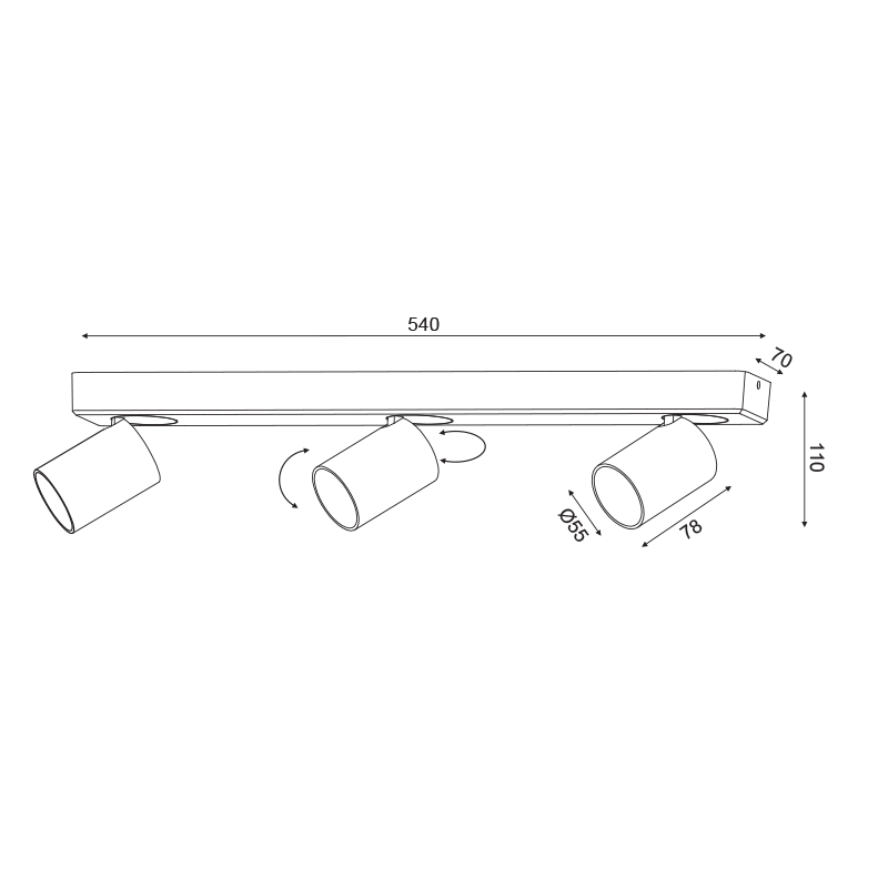 Спот ELITIS RA303S54WH - Aca Light - Image 2