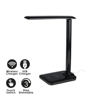 LED Настолна лампа "Futur-2" SF27LEDBK + wireless зарядно - Aca Light