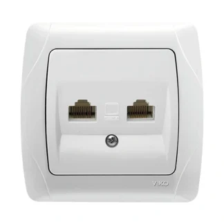 Розетка 2xRJ45 Cat. 5e Carmen 90561034 - Viko