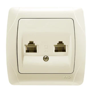 Розетка RJ11 + RJ45 Cat. 5e Carmen 90562035 - Viko