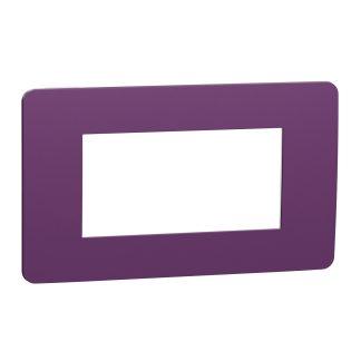 Рамка 4-модулна "Unica Studio Color" NU270414 - люляк/бял