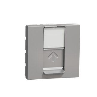 Механизъм розетка RJ45 • кат.5e UTP "New Unica" • NU341130 • 2мод. без монтажна рамка - алуминий