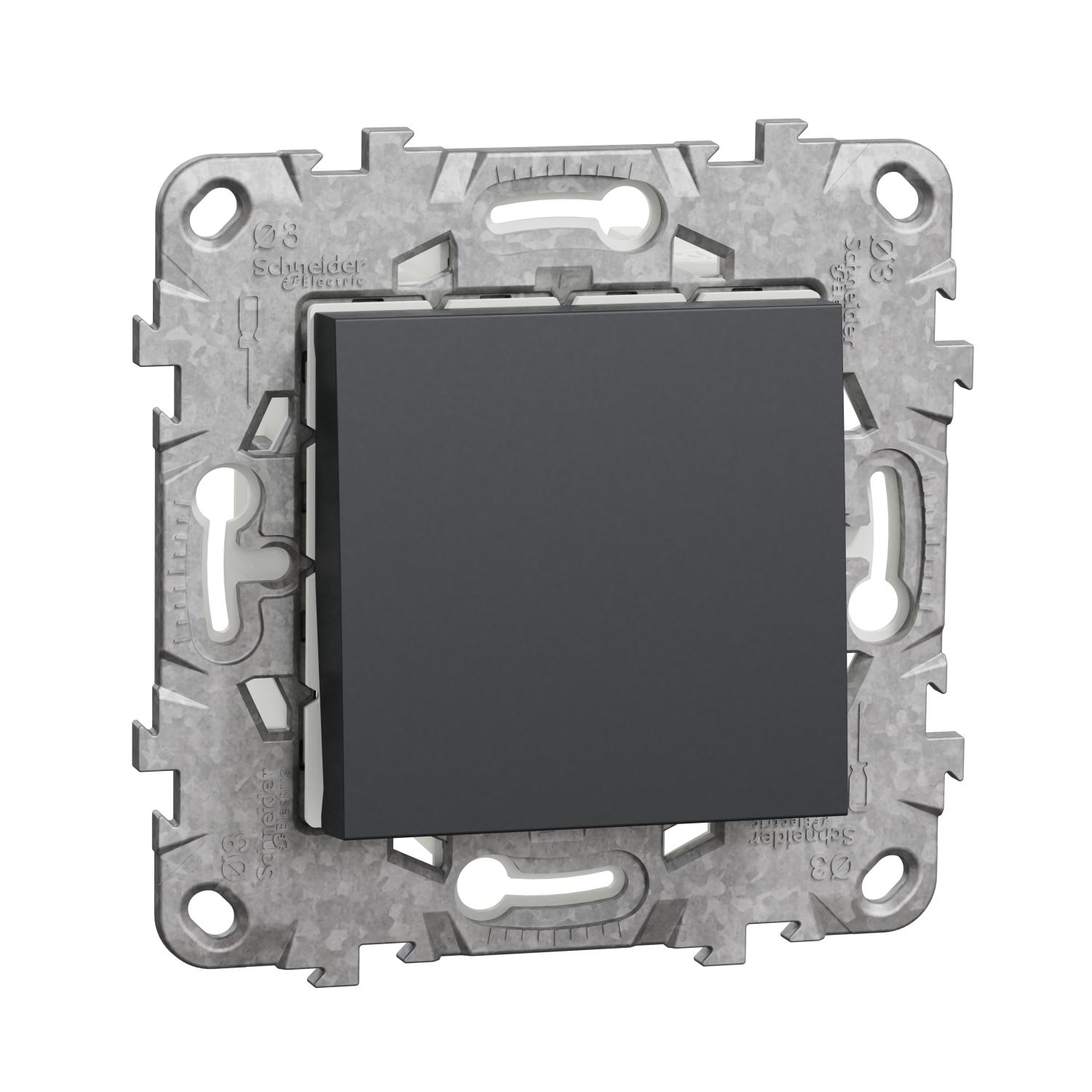 Механизъм ключ сх.1 10A "New Unica" IP44 • NU528254 • 2мод. с монтажна рамка - антрацит