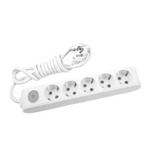 Разклонител бял 5 гнезда с 3м. кабел и ключе WLTA0453-2WH - Panasonic