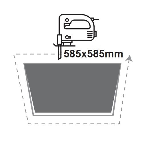 LED панел 595 x 595mm TREGO 25w 4000K 3600Lm 90º IP40 TREGO60602540 – Aca Light - Image 2