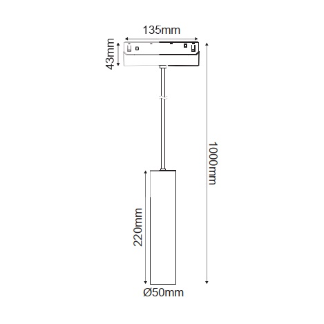 Осветително тяло за магнитна шина HUBE-P 9w 3000K HUBEP930B - Aca Light - Image 2
