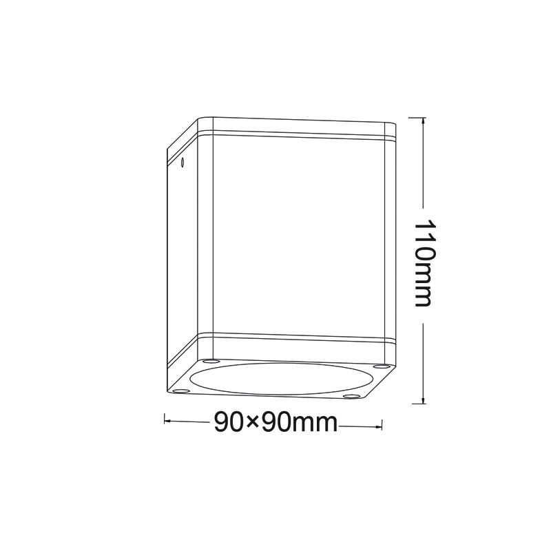 Влагозащитен плафон LG2401GU10W - Aca Light - Image 2