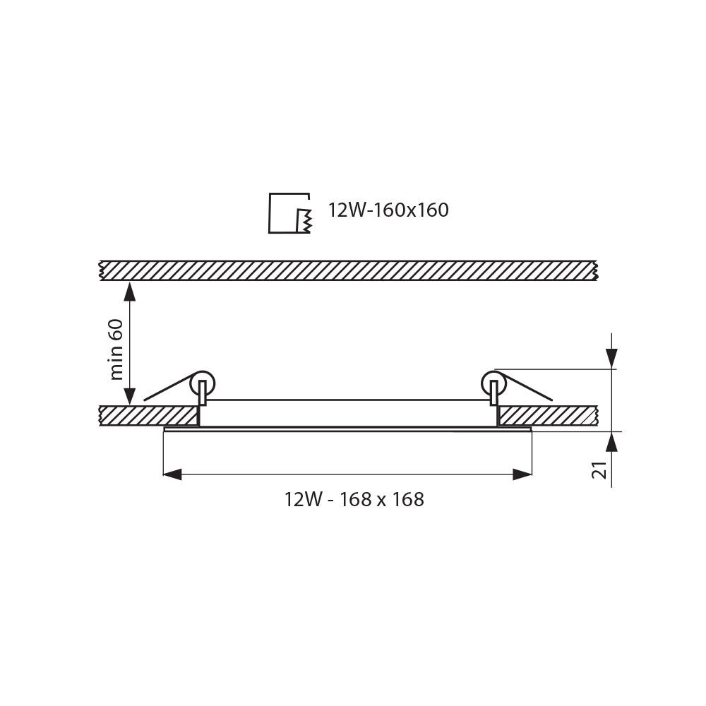 LED панел GRID LED 12w 6000K 850Lm 120º 004591 - Vivalux - Image 2