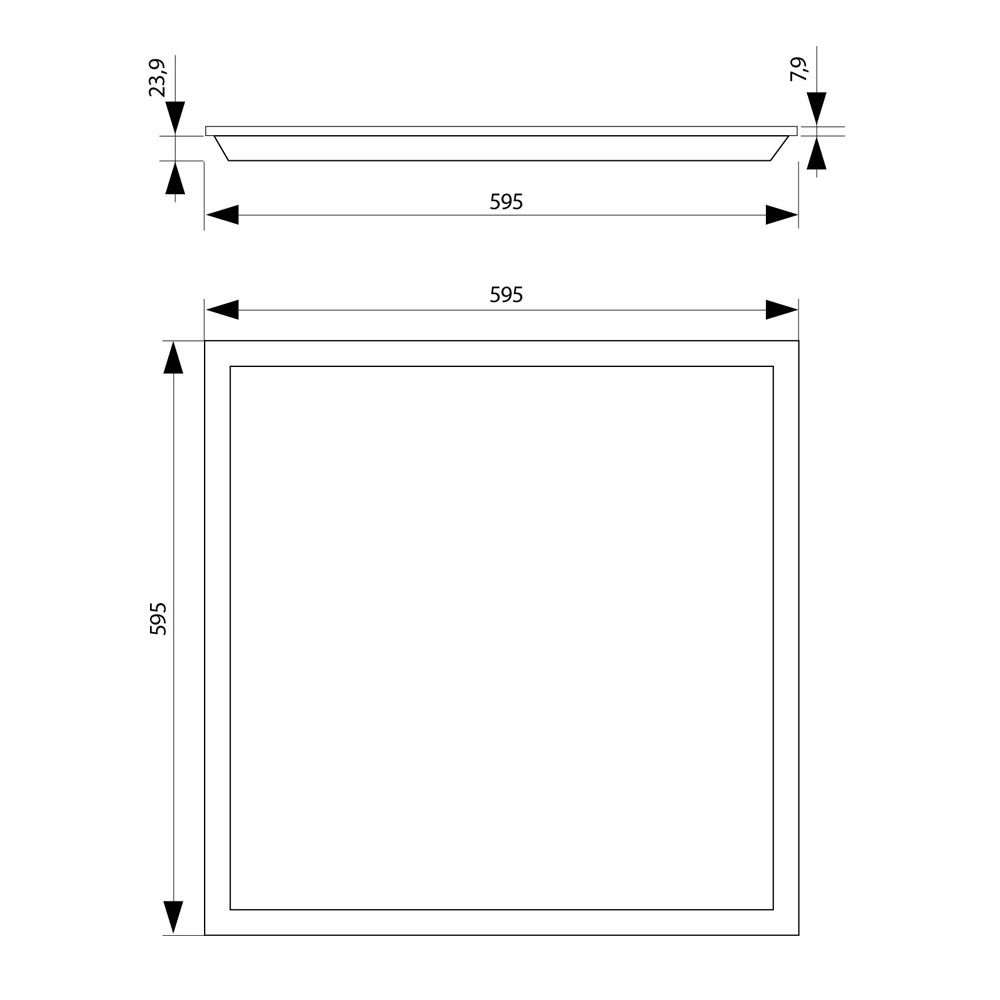 LED панел 60x60 HELLI 40w CCT 4000Lm 110º IP20 004530 - Vivalux - Image 2