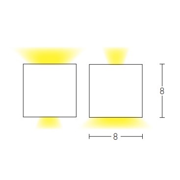 Фасаден аплик 2x3w • 480Lm • 3000K • IP54 • E109 - Zambelis - Image 2