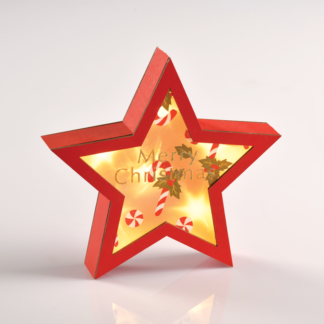Декорация червена звезда 22cm 0.27w X06611221 Aca Light