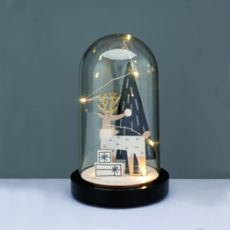 Дървена сцена в буркан 19cm 0.02w X06811264 Aca Light