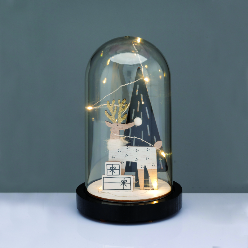 Дървена сцена в буркан 19cm 0.02w X06811264 Aca Light