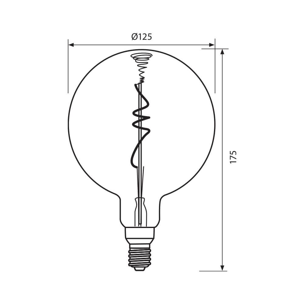 Лампа LED filament FLICK DECO 4w E27 220v 2200K 300Lm dimmable 004180 - Vivalux - Image 2