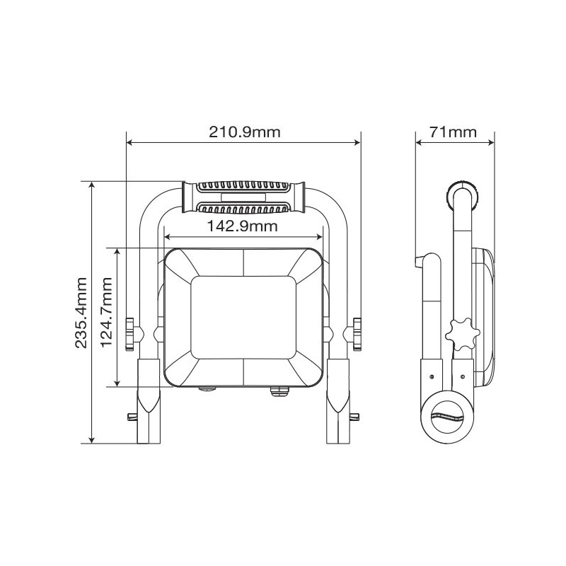 LED прожектор с ръкохватка "TARA 30" 30w 4000K IP65 3022840 - Vito - Image 3