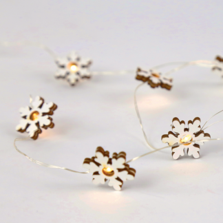 LED декоративни лампички със снежинки • 90см + 30см • X07101140 - Aca Light