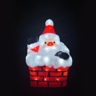 3D акрилна фигура Дядо Коледа в комина • X08502231 - Aca Light