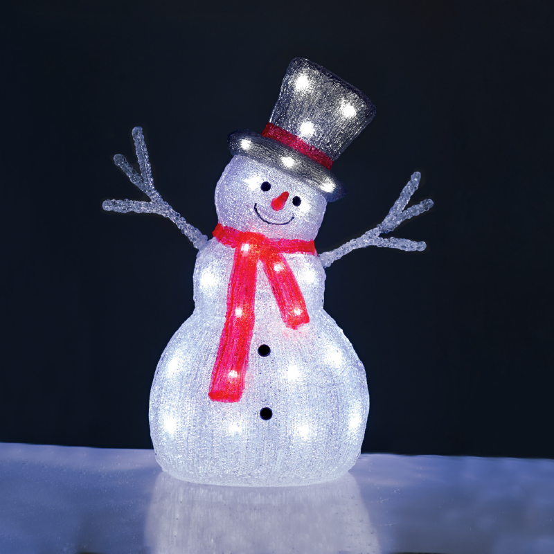 3D акрилна фигура снежен човек • X085402539 - Aca Light