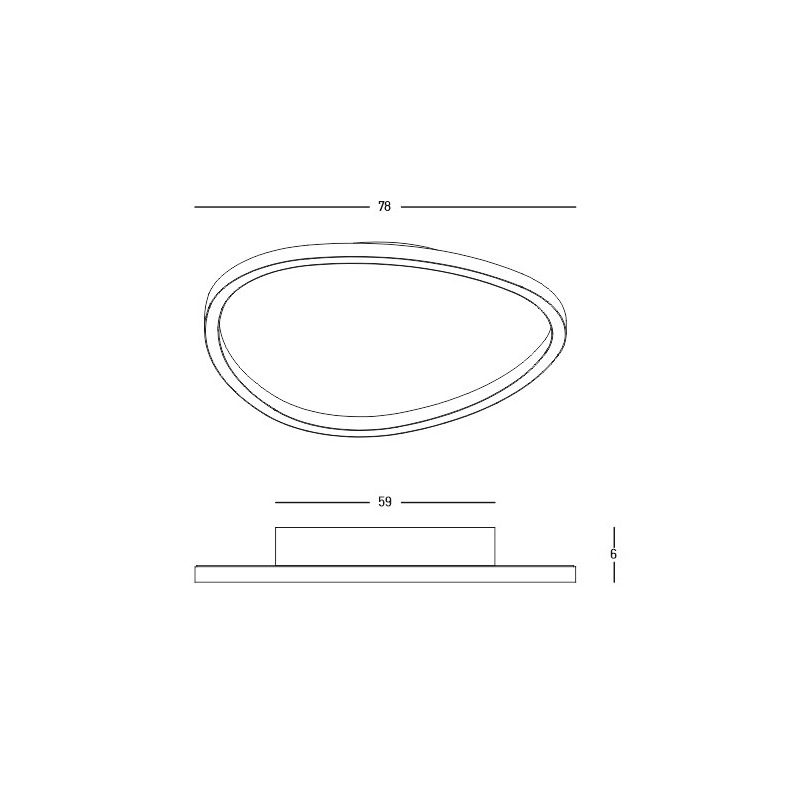 Плафон 58w 3000K 3811Lm 23213 - Zambelis - Image 2