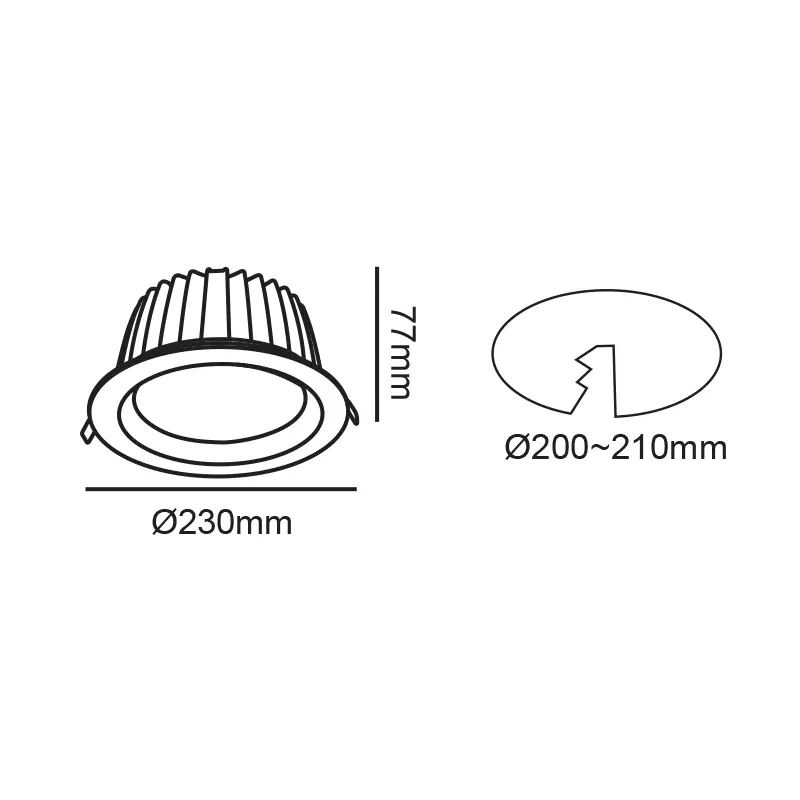 LED Луна за вграждане VIDO 40w 6500K VIDO4065 - Aca Light - Image 2