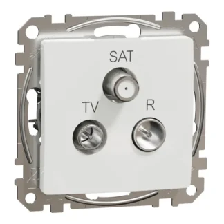 Розетка TV/R/SAT последен изход 4db бяла SDD111481 - Sedna Design