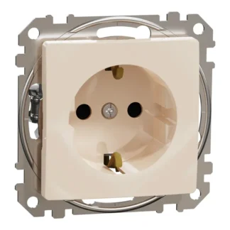 Контакт шуко с детска защита бял SDD112021 - Sedna Design