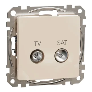 Розетка TV/SAT междинен изход 10db крема SDD112478S - Sedna Design