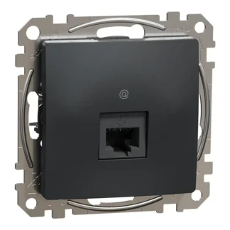 Информационна розетка RJ45 Cat.5е UTP антрацит SDD114451 - Sedna Design