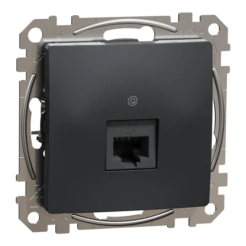 Информационна розетка RJ45 Cat.5е UTP антрацит SDD114451 - Sedna Design