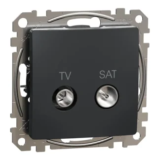 Розетка TV/SAT междинен изход 10db антрацит SDD114478S - Sedna Design
