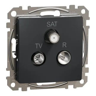 Розетка TV/R/SAT междинен изход 7db антрацит SDD114484 - Sedna Design