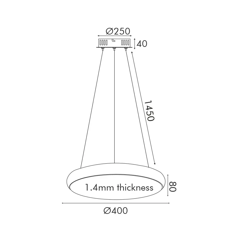 LED Полилей KALLISTA 32w CCT 3000K/4000K/6000K HM27LEDP40BKCCT - Aca Light - Image 2