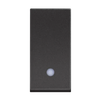 Еднополюсен ключ с LED индикация черен RG4001L - Classia Bticino