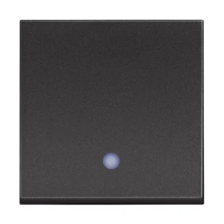 Еднополюсен ключ с LED индикация черен RG4001M2L - Classia Bticino