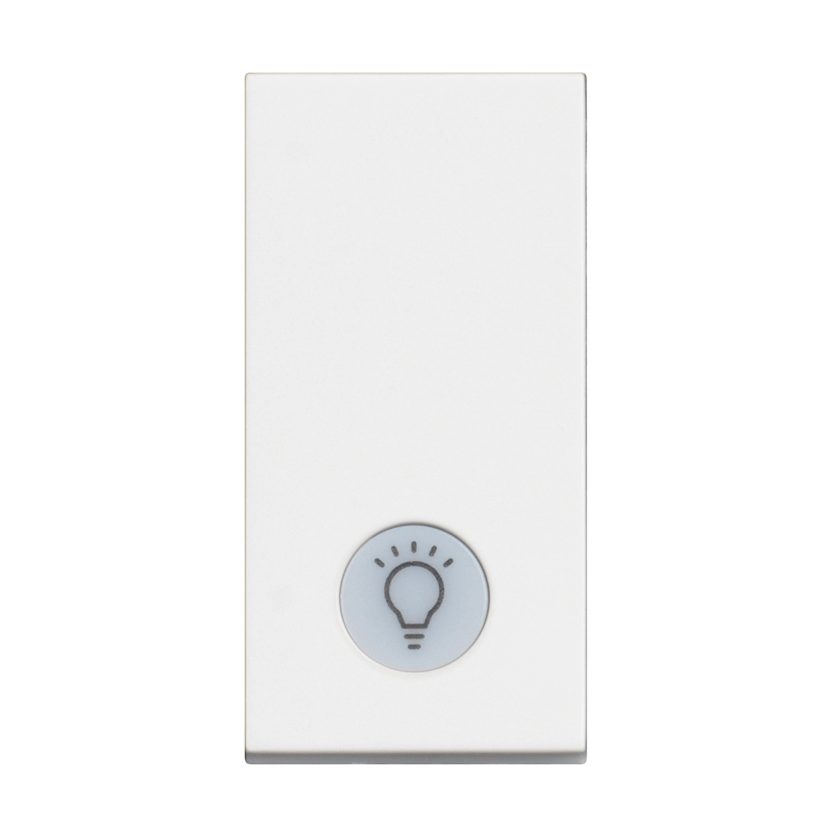 Бутон с LED индикация и символ ЛАМПА бял 1 мод. 10A RW4043 - Classia Bticino