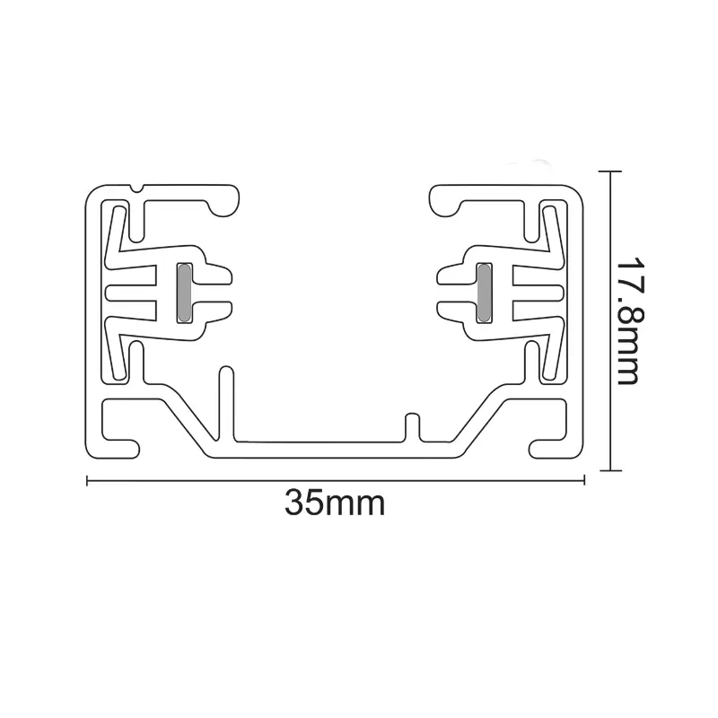 Монофазна 2-проводна шина за открит монтаж 2м. черна 2W2MB - Aca Light - Image 2