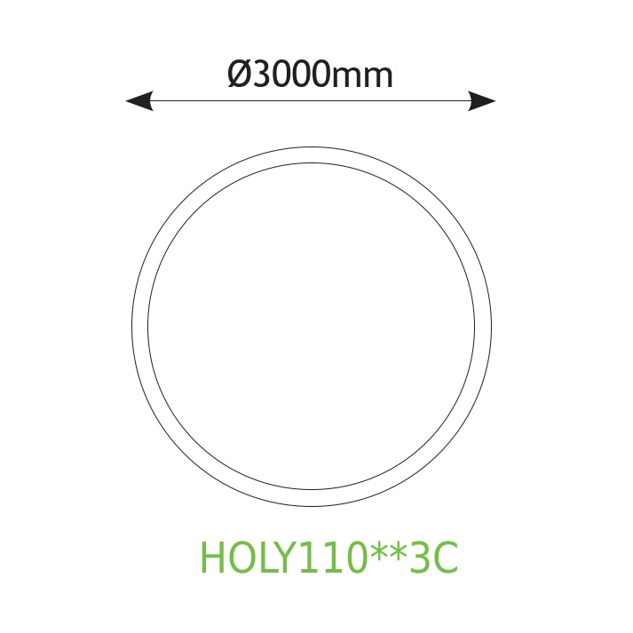 C-образен LED Профил HOLY 110w 3m. HOLY110**3C - Aca Light - Image 4
