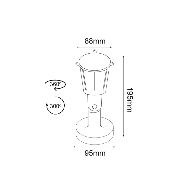 Градинска LED лампа KERT 3000K KERT630W - Aca Light - Image 2
