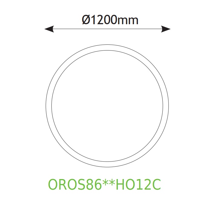 C-образен LED Профил OROS 86w 1.2m. OROS86**HO12C - Aca Light - Image 2