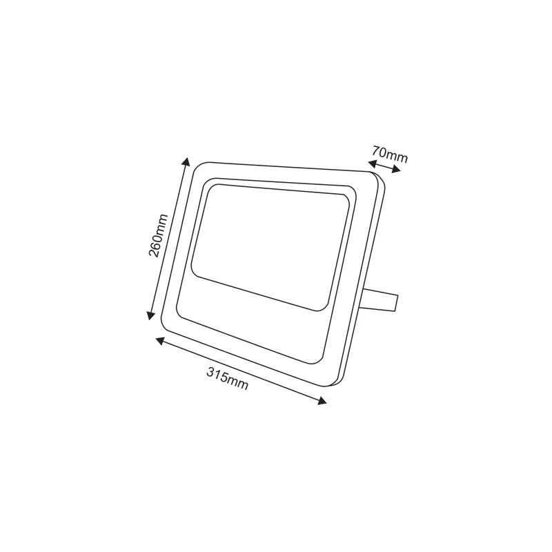 Соларен LED прожектор SVIDE 100w 6000K IP66 SV10060 - Aca Light - Image 2