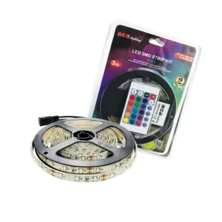 Комплект LED лента RGB 3m. с дистанционно IP65 3MKITRGB - Aca Light