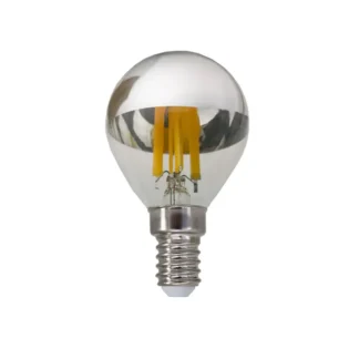 LED крушка BOVA5WWDIMS E14 G45 220v 5w 2700K FILAMENT HALF SILVER DIMMABLE MINI GLOBE - Aca Light